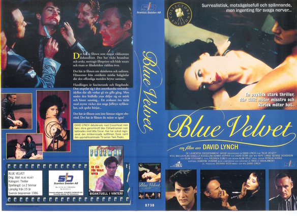 BLUE VELVET (vhs-omslag)